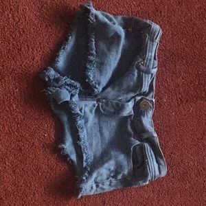 Dark blue, denim shorts
